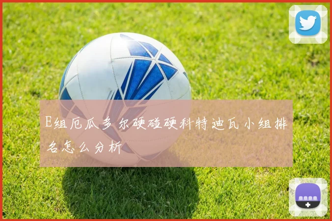 E组厄瓜多尔硬碰硬科特迪瓦小组排名怎么分析